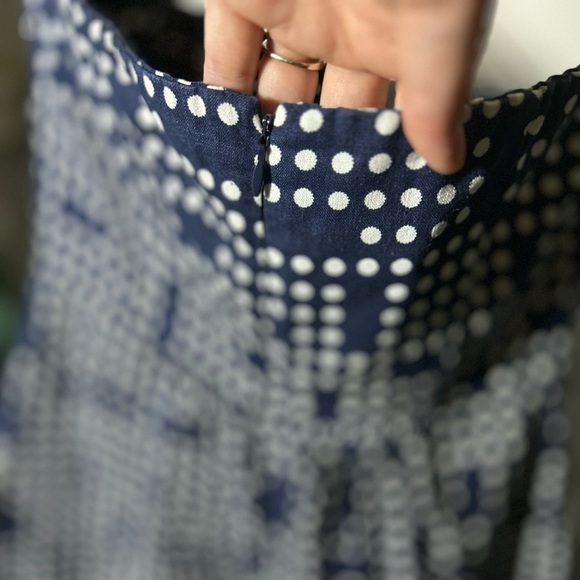 Gap Strapless Polka Dot Dress with Pockets, Navy and White size 2, Empire Waist - Picture 6 of 7